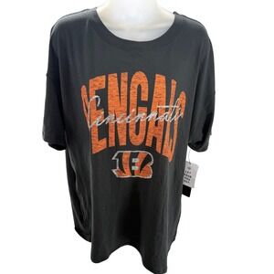 47 Brand Cincinnati Bengals‎ NFL Soft Oversized Womens Tee Shirt Large NEW